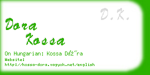 dora kossa business card